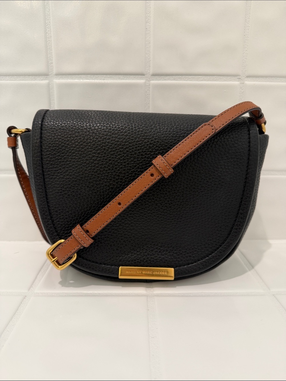 Marc Jacobs leather saddlebag